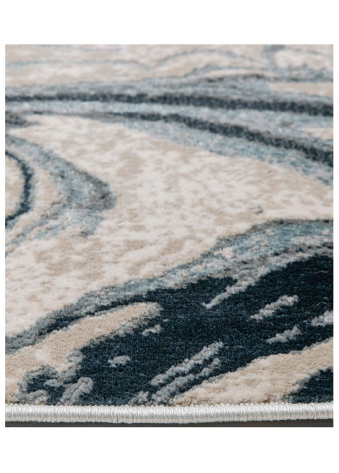 Tapete Moderno Beige con Diseño de Vetas Marmoleadas en Gris Oscuro