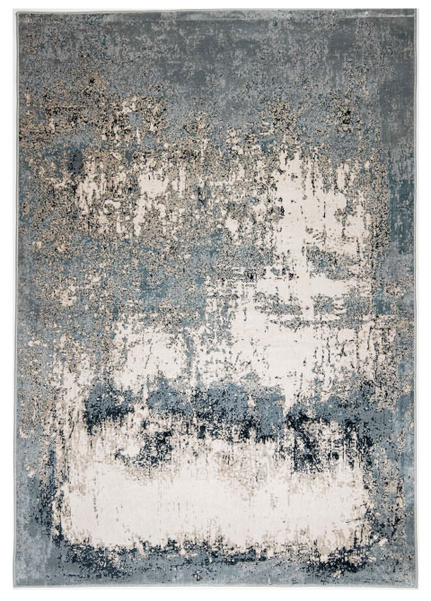 Tapete Moderno Azul con Textura Abstracta en Beige