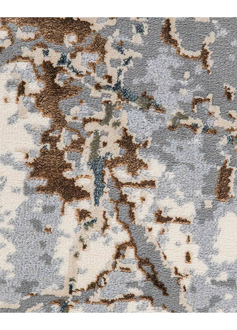 Tapete Moderno Gris con Diseño Marmoleado en Beige