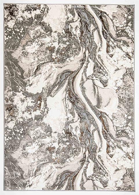 Tapete Moderno Neutro con Diseño Abstracto en Gris para Sala