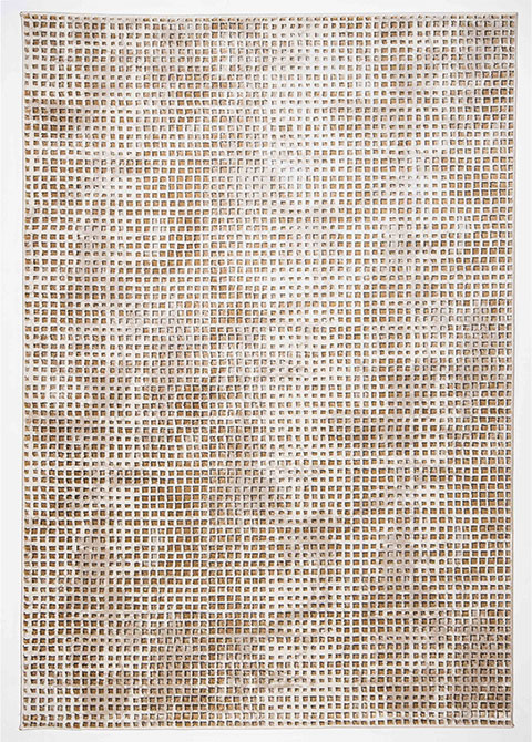 Tapete Moderno Neutro con Diseño de Cuadrícula Texturizada