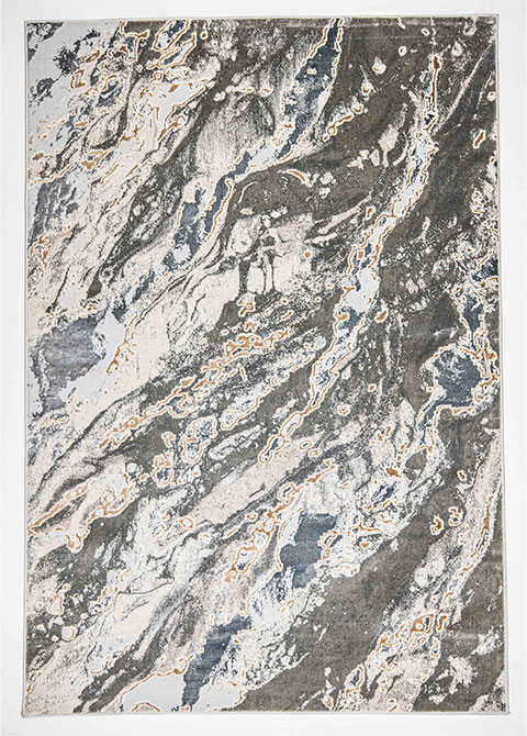 Tapete Moderno Gris con Diseño Abstracto en Beige