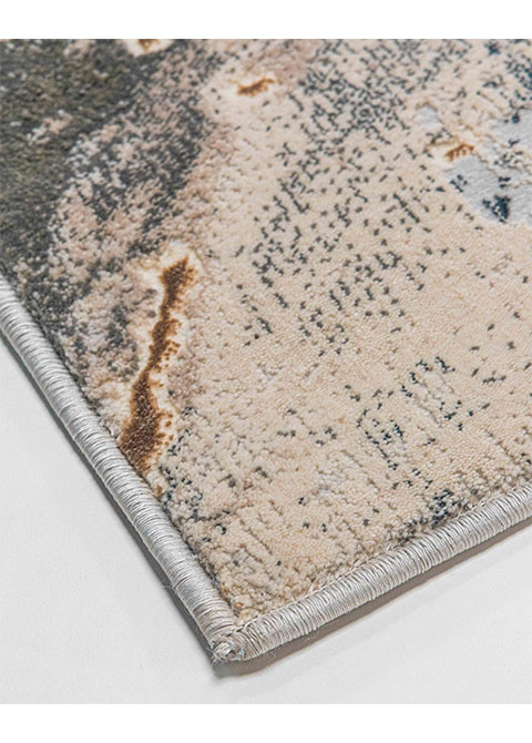 Tapete Moderno Gris con Diseño Abstracto en Beige