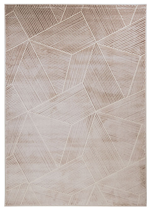 Tapete Moderno Neutro con Diseño Geométrico en Cafe