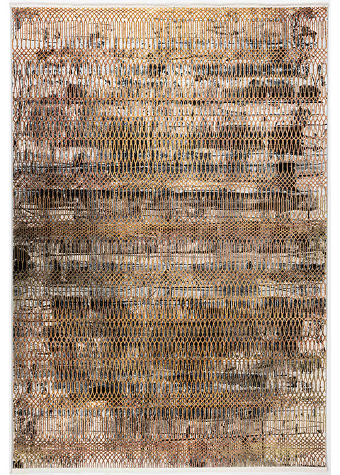 Tapete Vintage Neutro con Diseño de Celosía y Efecto Desgastado