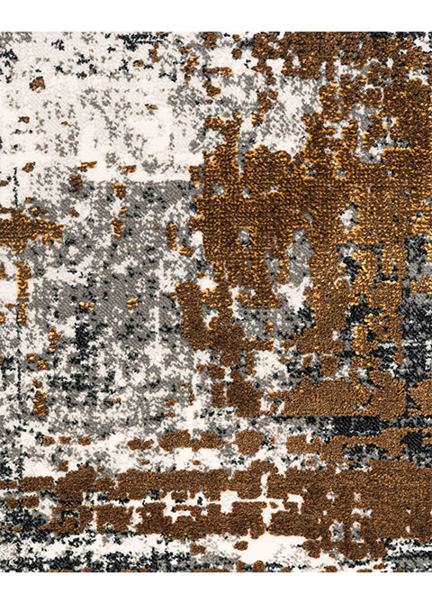 Tapete Moderno Neutro con Diseño Abstracto en Gris Oscuro y Bronce