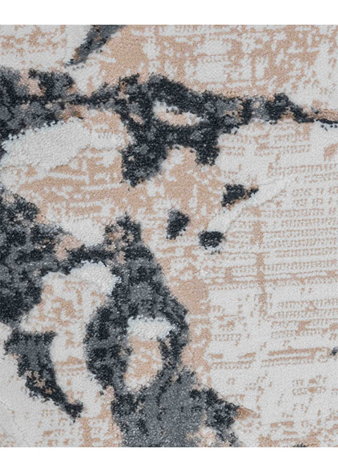 Tapete Moderno Neutro con Diseño Abstracto en Gris Oscuro