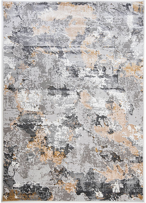 Tapete Moderno Gris con Diseño Abstracto en Beige