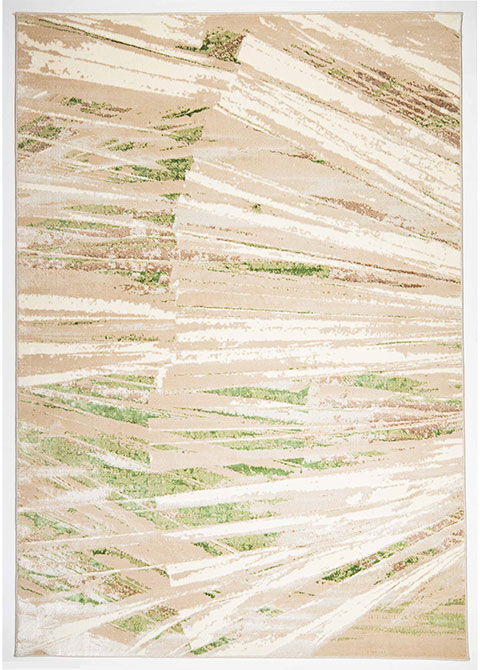 Tapete Moderno Neutro con Diseño Abstracto en Beige y Verde