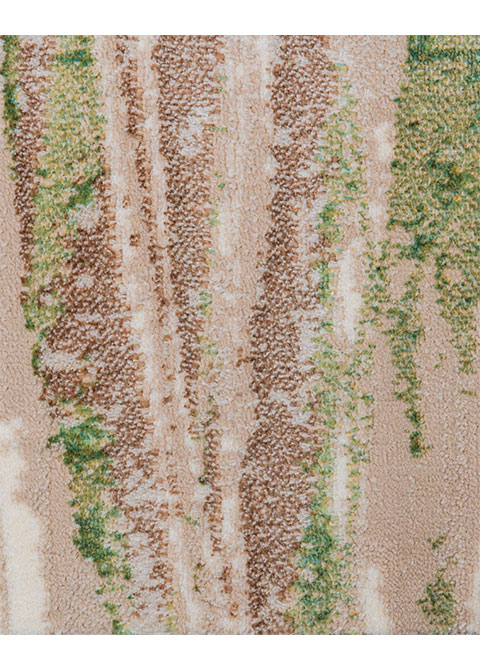 Tapete Moderno Neutro con Diseño Abstracto en Beige y Verde