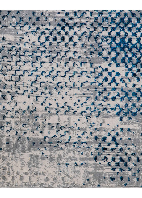 Tapete Moderno Gris con Diseño Abstracto en Azul