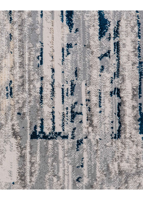 Tapete Moderno Gris con Diseño Abstracto en Azul