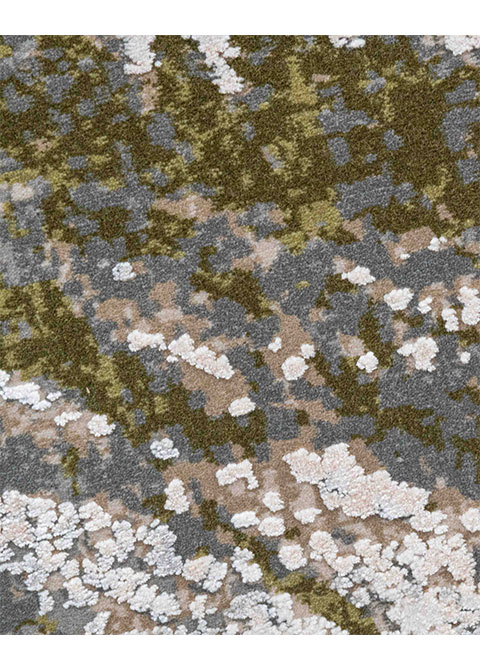 Tapete Moderno Neutro con Diseño Abstracto en Dorado