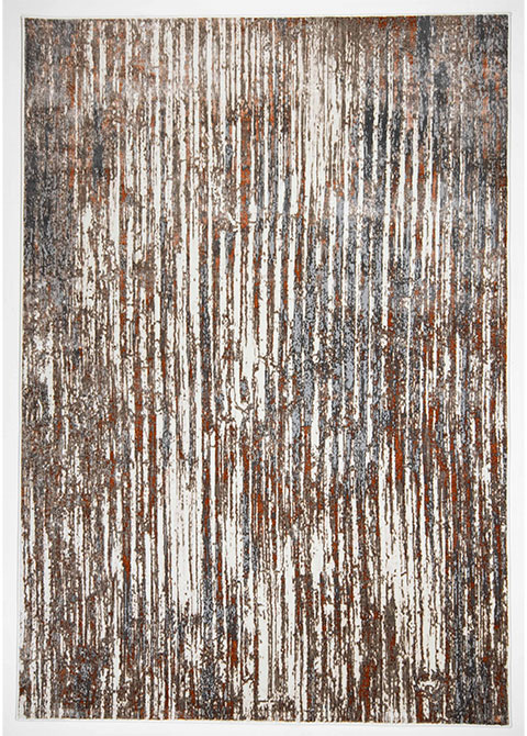 Tapete Moderno Neutro con Diseño Abstracto en Gris Oscuro y Bronce