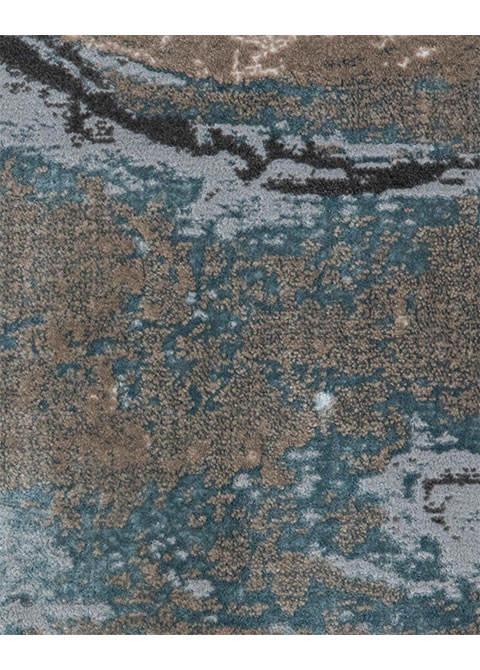 Tapete Abstracto Neutro con Vetas en Café y Azul