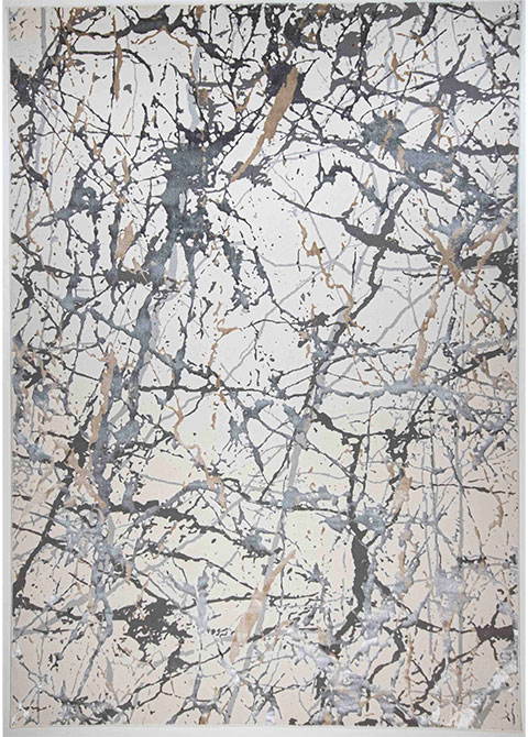 Tapete Moderno Neutro con Diseño Abstracto en Gris Oscuro y Bronce