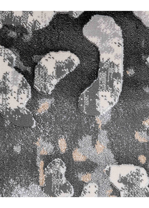 Tapete Moderno Neutro con Diseño Abstracto en Gris Oscuro