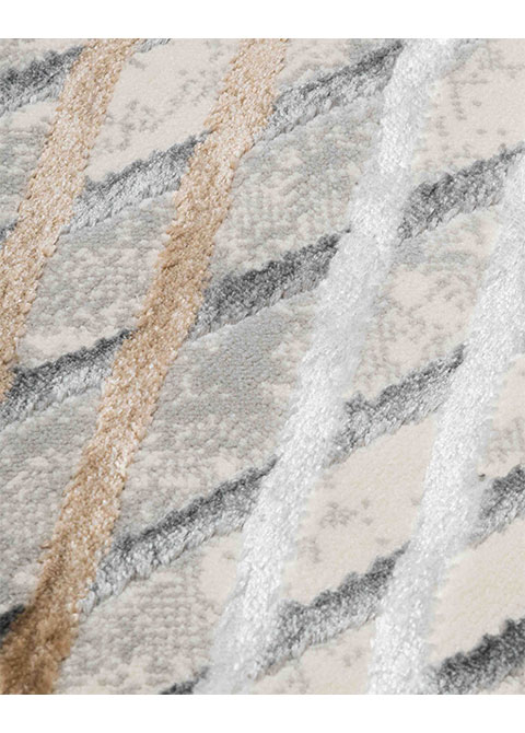 Tapete Moderno Neutro con Diseño de Líneas en Gris Oscuro y Dorado