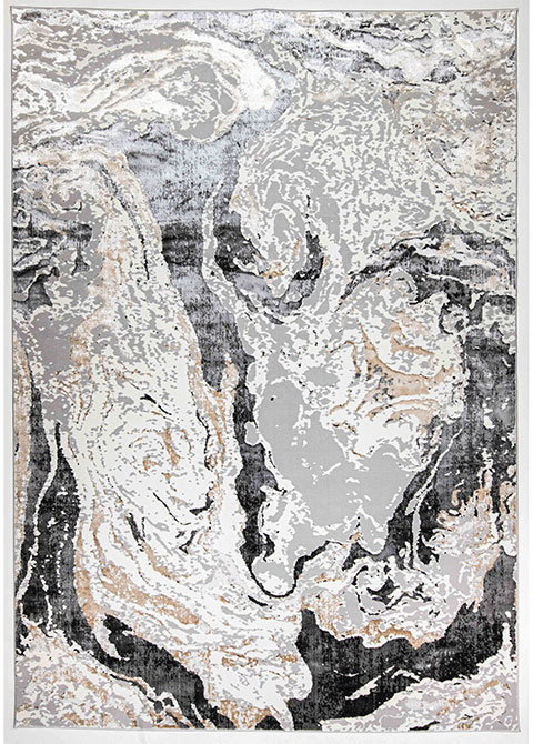 Tapete Moderno Gris con Diseño Abstracto en Gris Oscuro