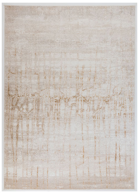 Tapete Moderno Beige con Diseño Abstracto en Café