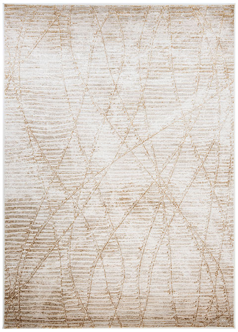 Tapete Moderno Neutro con Diseño Abstracto en Café