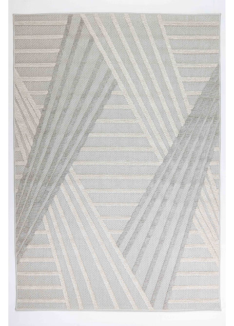 Tapete Moderno Gris con Diseño Geométrico en Neutro