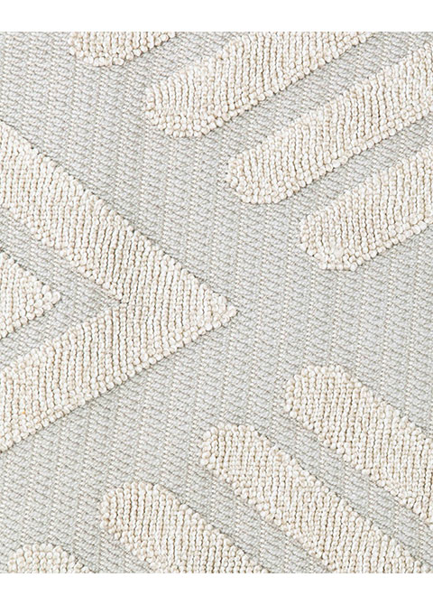 Tapete Moderno Azul con Diseño Geométrico en Neutro Forza