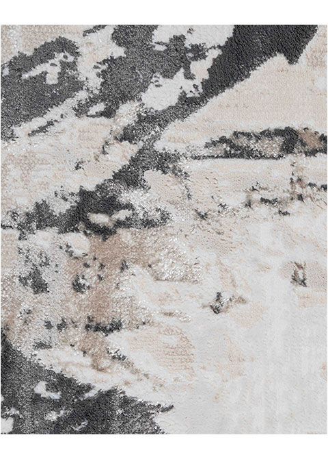 Tapete Abstracto Neutro con Diseño Artístico en Gris Oscuro