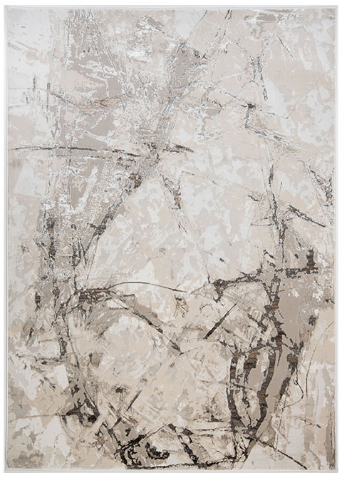 Tapete Moderno Neutro con Diseño Abstracto en Gris Oscuro