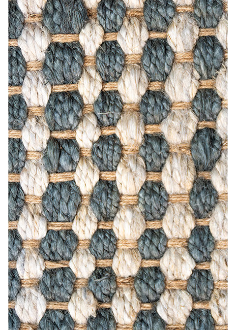 Tapete Texturizado Neutro con Diseño de Puntos en Azul