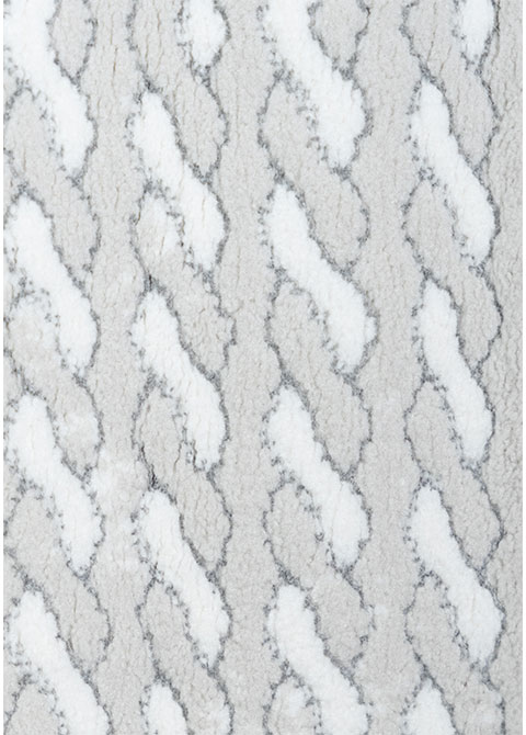 Tapete Moderno Gris con Textura Trenzada y Bordes Definidos