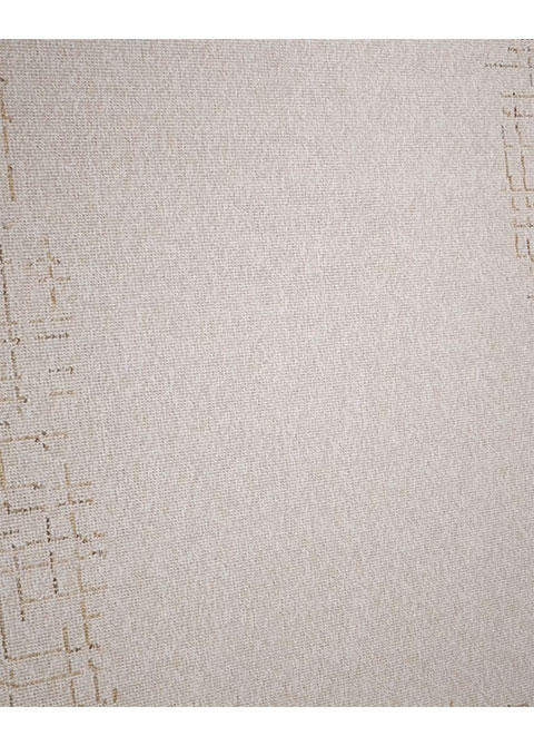 Tapete Moderno Neutro con Diseño Geométrico en Dorado