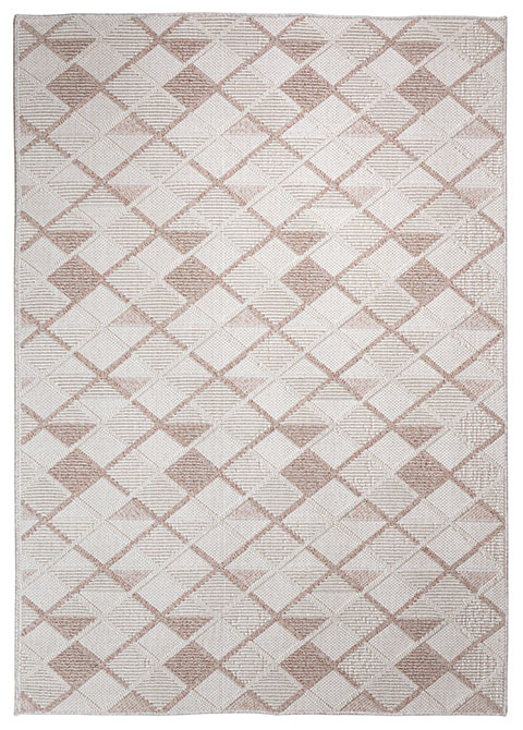 Tapete Moderno Neutro con Diseño de Diamantes en Café