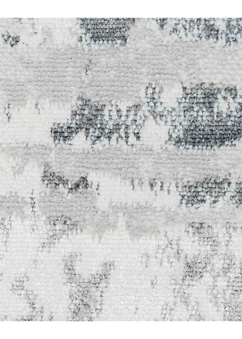 Tapete Moderno Gris con Diseño Abstracto en Blanco