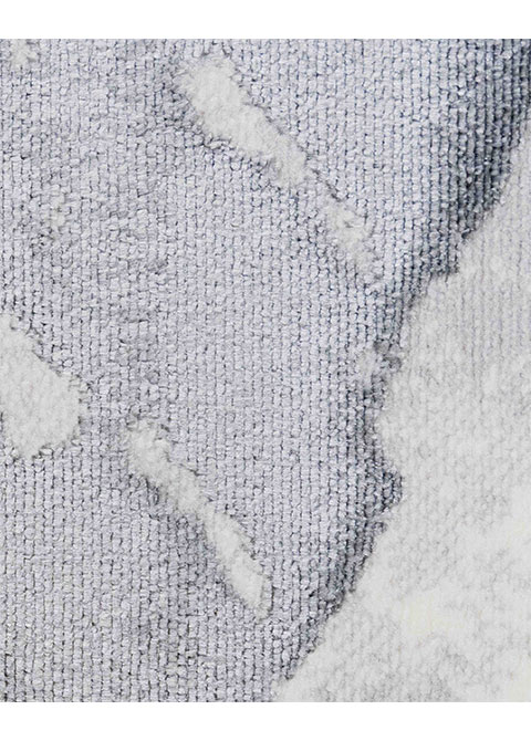 Tapete Moderno Gris con Diseño Abstracto en Blanco