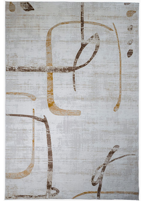 Tapete Moderno Neutro con Diseño Abstracto en Café