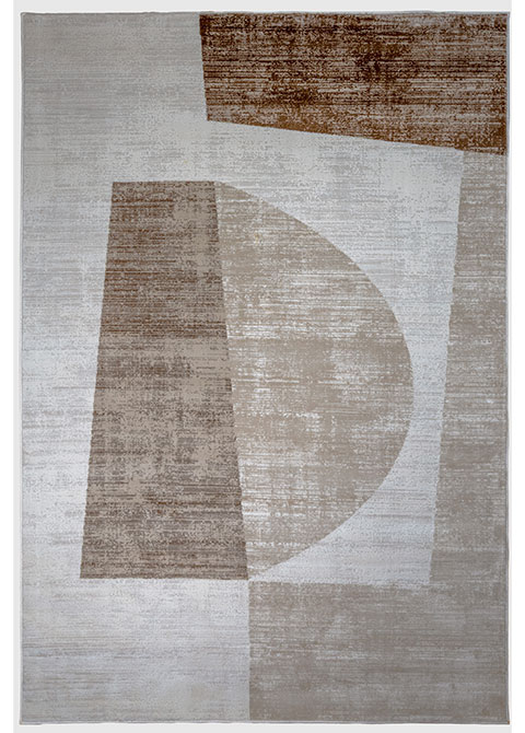 Tapete Moderno Neutro con Diseño Abstracto en Café