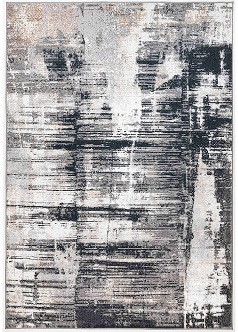 Tapete Moderno Gris con Diseño Abstracto en Gris Oscuro