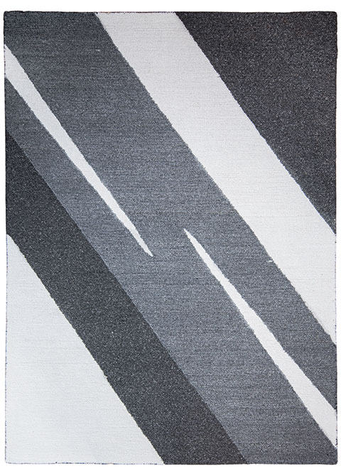 Tapete Moderno Gris con Diseño de Rayas en Contraste