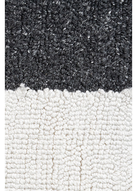 Tapete Moderno Neutro con Diseño Geométrico en Gris Oscuro