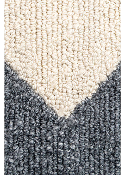 Tapete Moderno Azul con Diseño Geométrico en Neutro