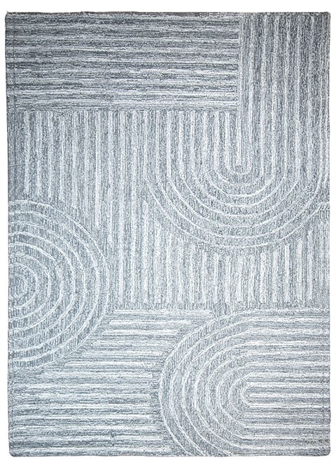 Tapete Moderno Gris con Diseño Geométrico Abstracto