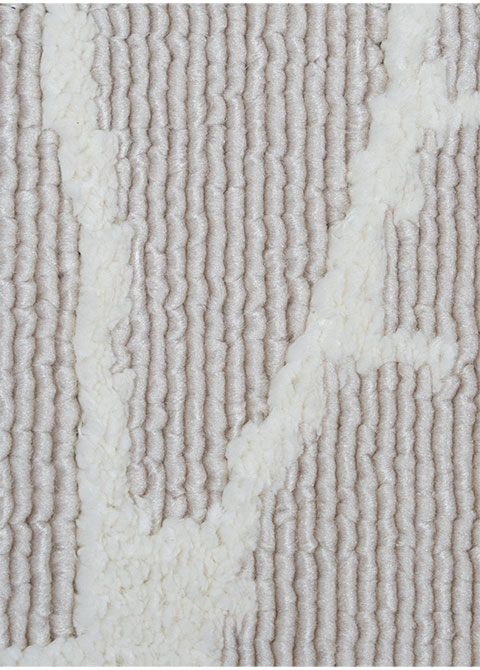 Tapete Moderno Gris con Diseño Abstracto en Blanco