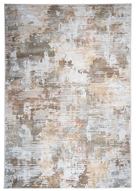 Tapete Moderno Neutro con Diseño Abstracto en Cafe Colección LAILA