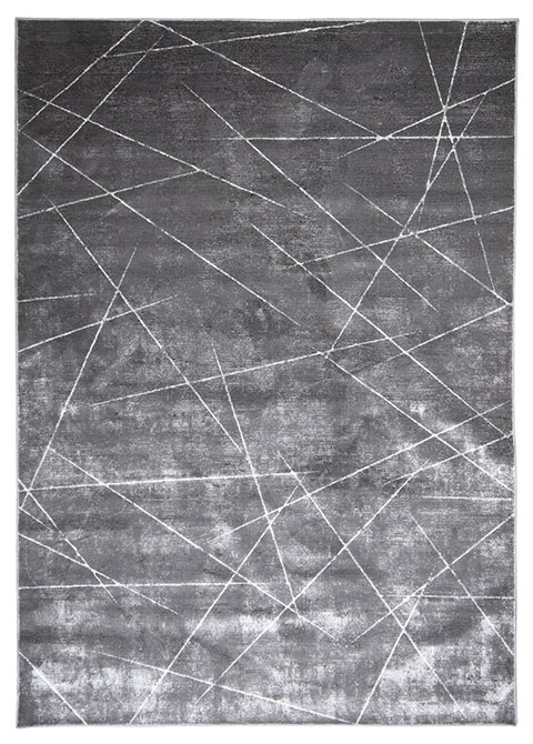 Tapete Moderno Gris con Diseño Abstracto en Plata