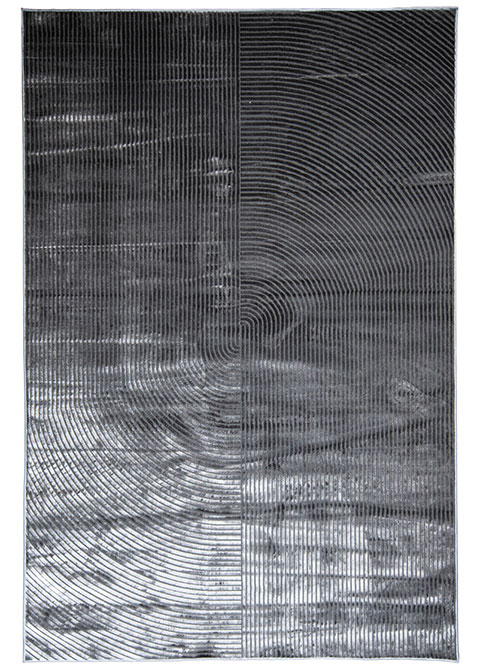 Tapete Moderno Gris con Diseño Geométrico Texturizado