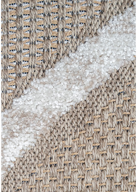 Tapete Moderno Beige con Diseño de Ondas en Neutro