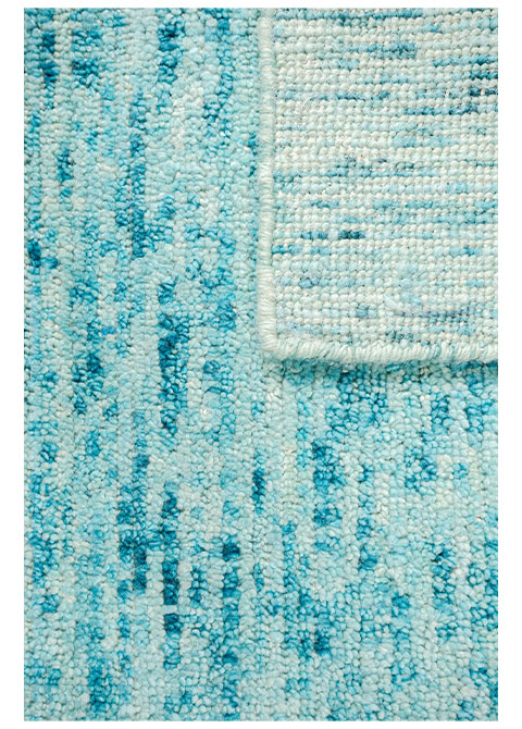 Tapete Moderno Turquesa con Diseño Abstracto para Comedor