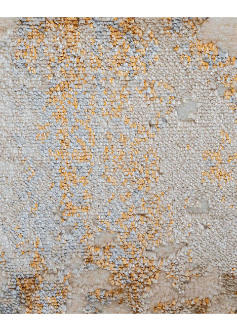 Tapete Abstracto Neutro con Detalles Bronce y Gris