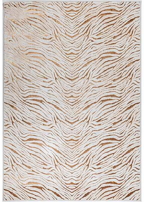 Tapete Moderno Neutro con Diseño Animal Print en Bronce